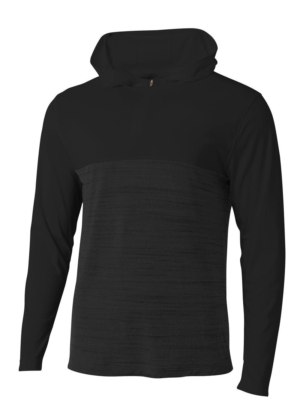 A4 Men's Slate Quarter Zip Hoodie-1
