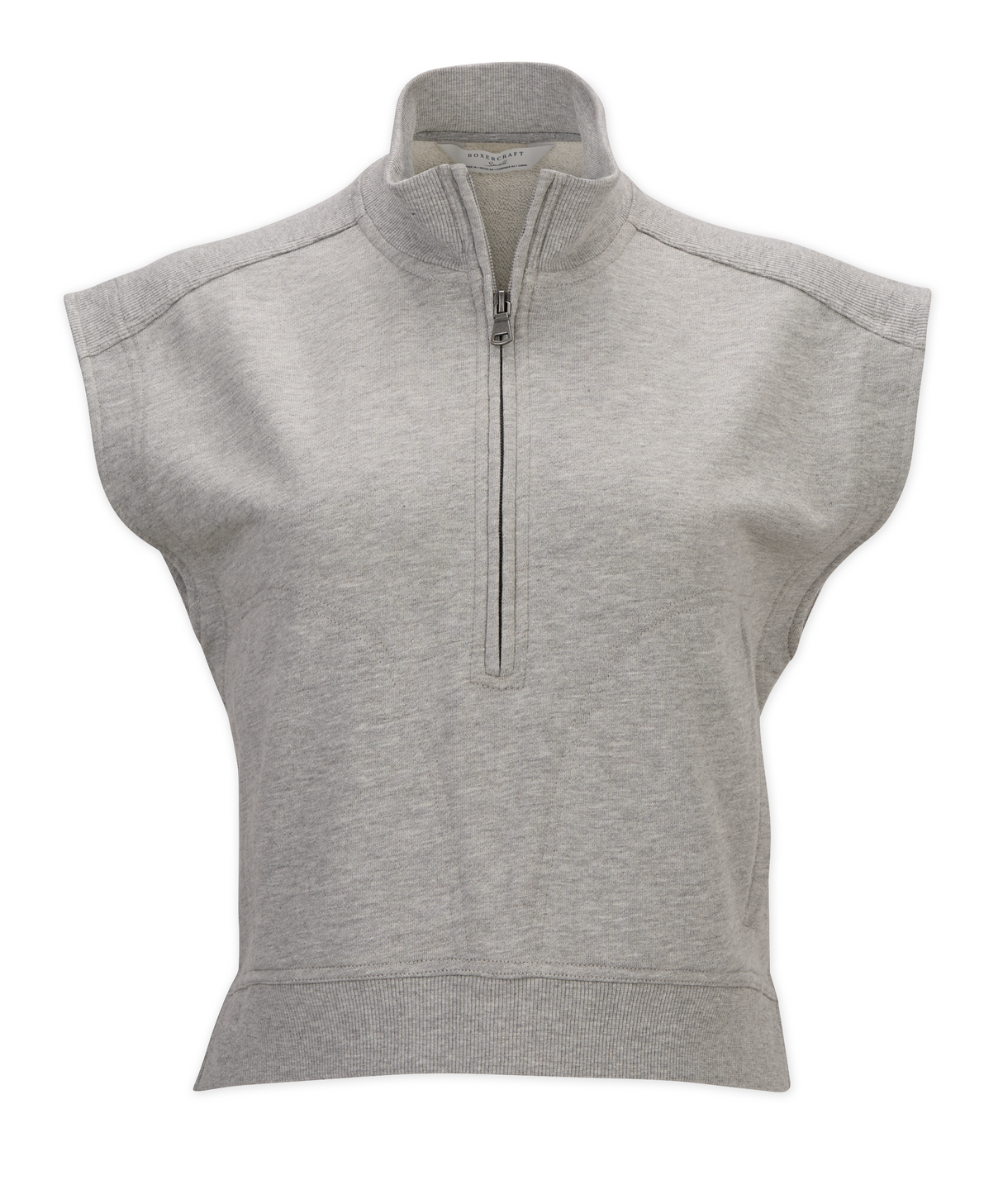 Boxercraft Women's Sleeveless Terry Half Zip Pullover-1