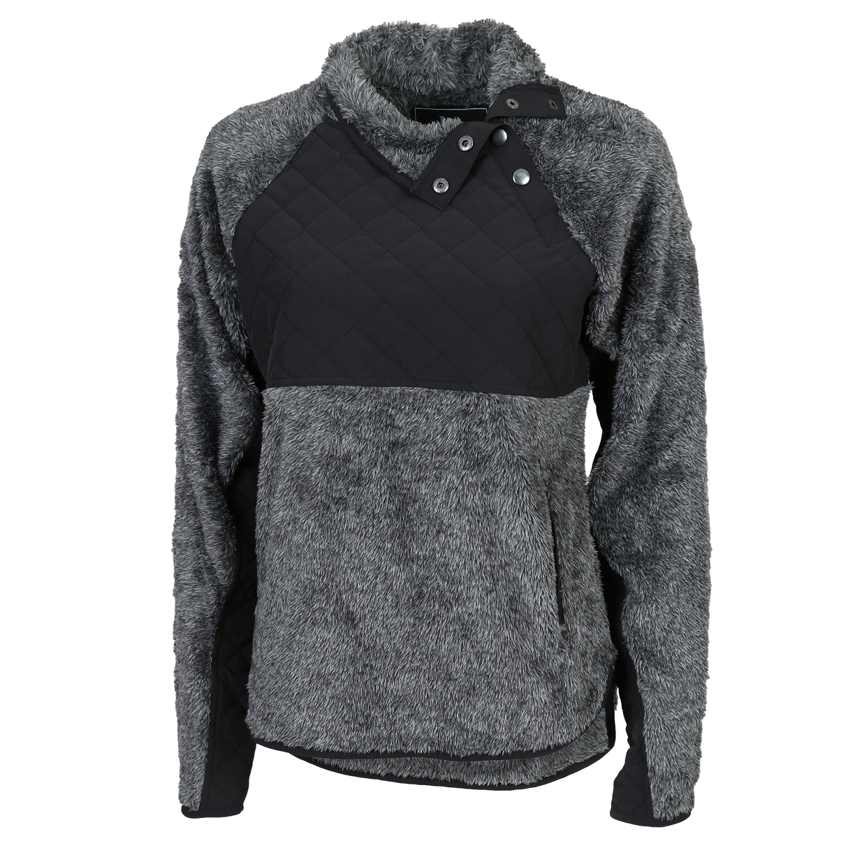 Boxercraft Women's Quilted Fuzzy Fleece Pullover