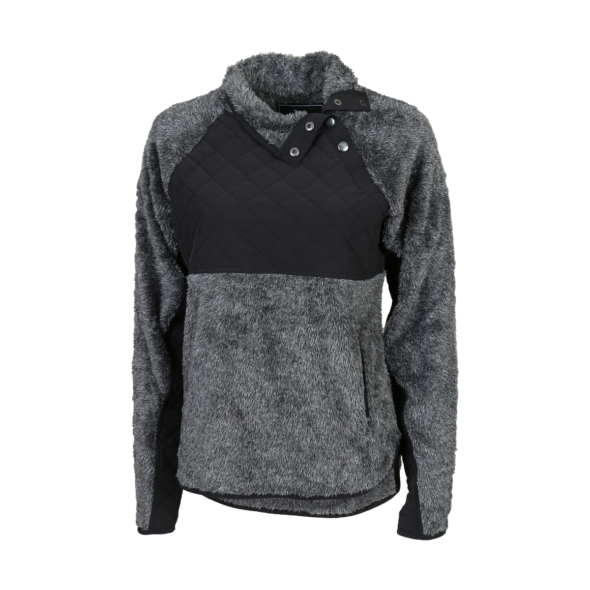 Boxercraft Women's Quilted Fuzzy Fleece Pullover