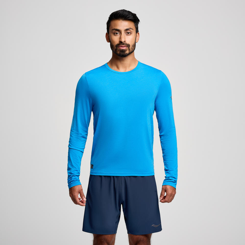 Saucony Men's Stopwatch Long Sleeve SAM800379 Mens Apparel Shirts & Tops