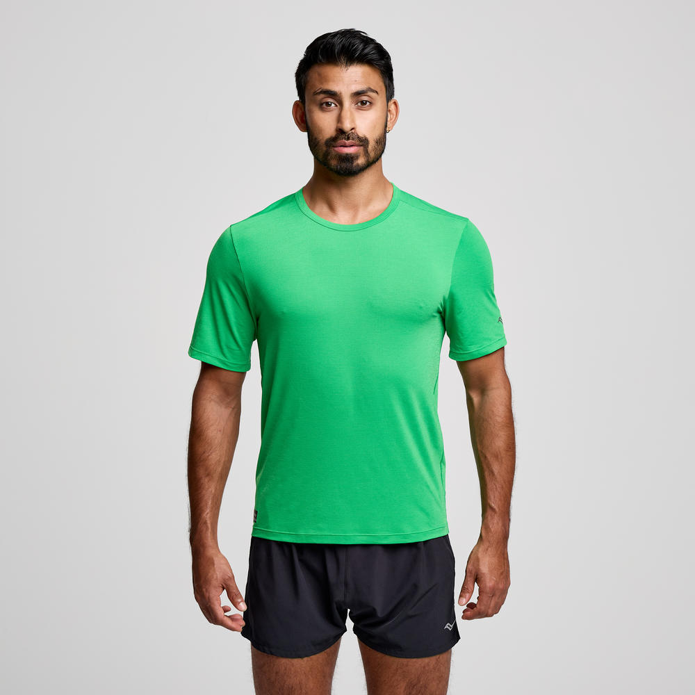 Saucony Men's Stopwatch Short Sleeve SAM800377 Mens Apparel Shirts & Tops