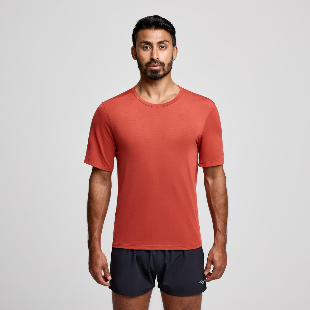 Saucony Men's Stopwatch Short Sleeve SAM800377 Mens Apparel Shirts & Tops