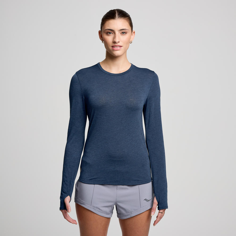 Saucony Women's Stopwatch Long Sleeve SAW800486 Womens Apparel Shirts & Tops