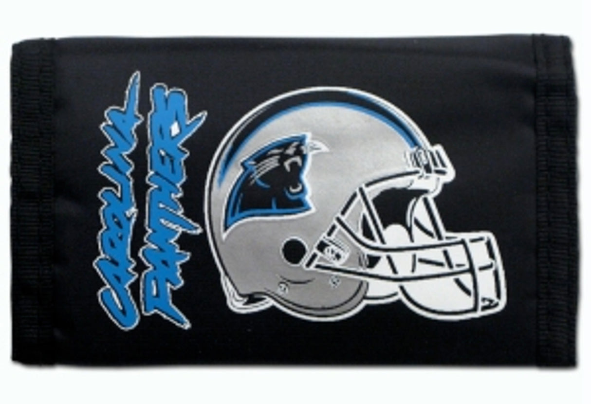 Rico Industries Carolina Panthers Nylon Trifold Wallet Fan Gear NFL Carolina Panthers