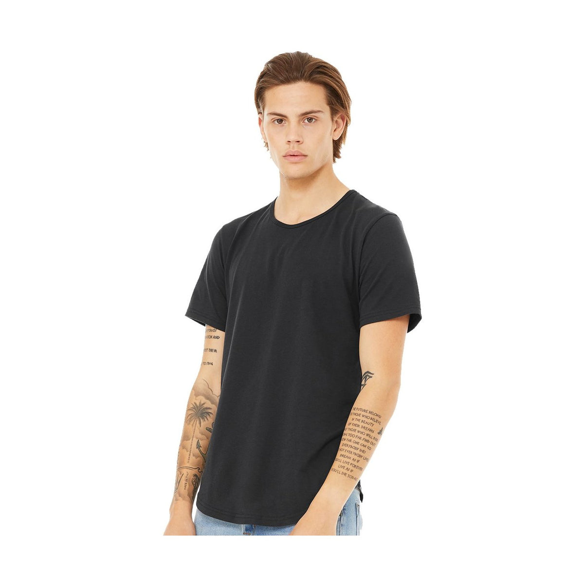 BELLA + CANVAS Men's Jersey Curved Hem Tee