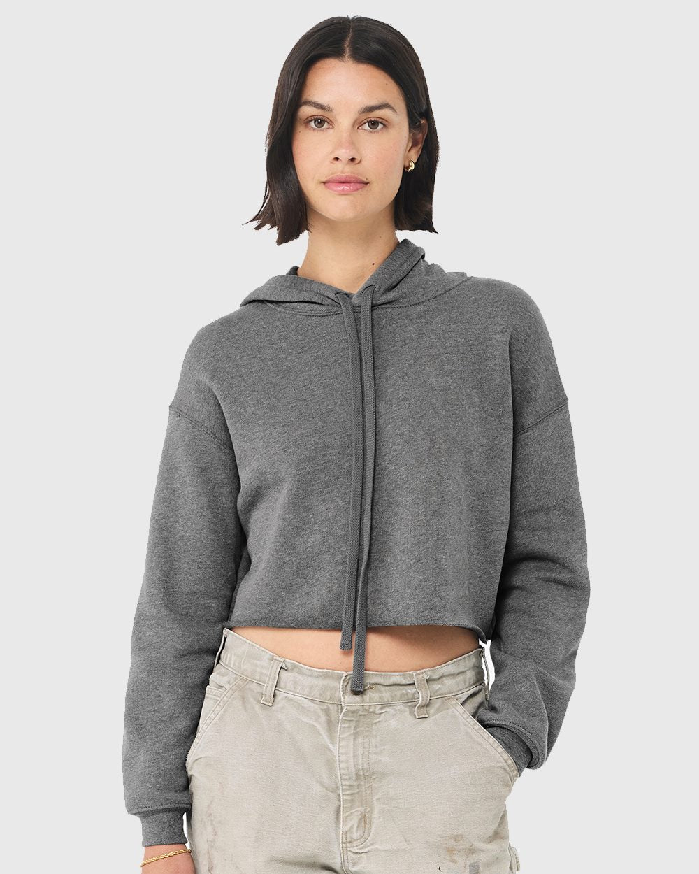 BELLA + CANVAS Women's Crop Fleece Hoodie Sweatshirt