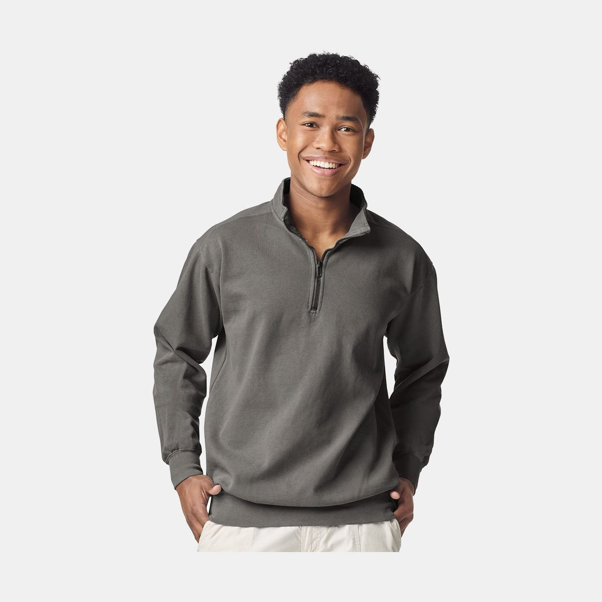 Comfort Colors Men's Garment-Dyed Quarter-Zip Sweatshirt