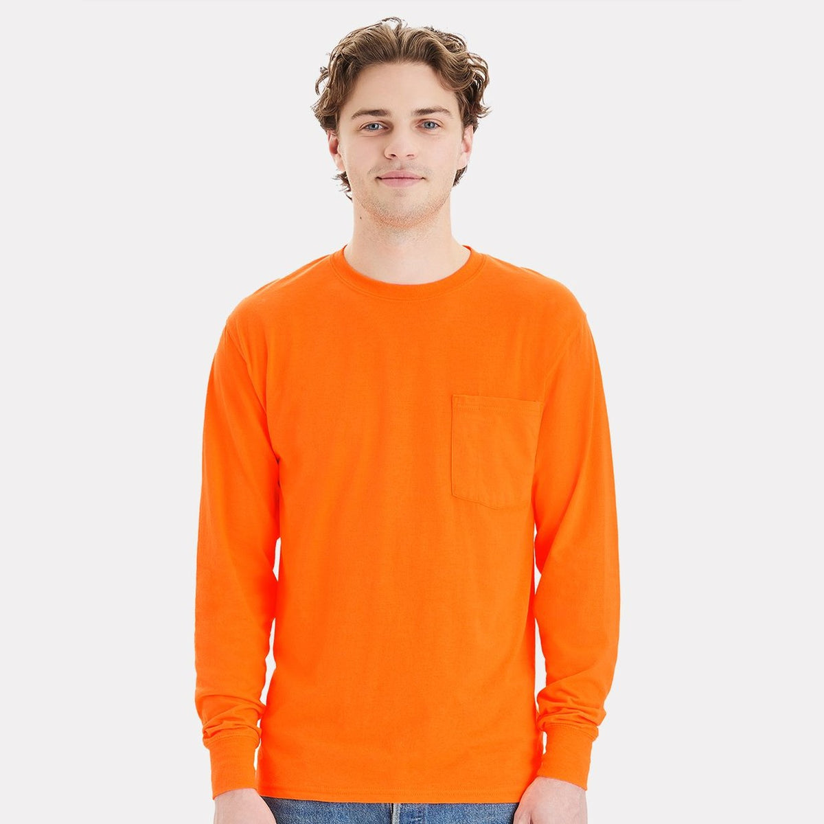 Men's Workwear Long Sleeve Pocket T-Shirt