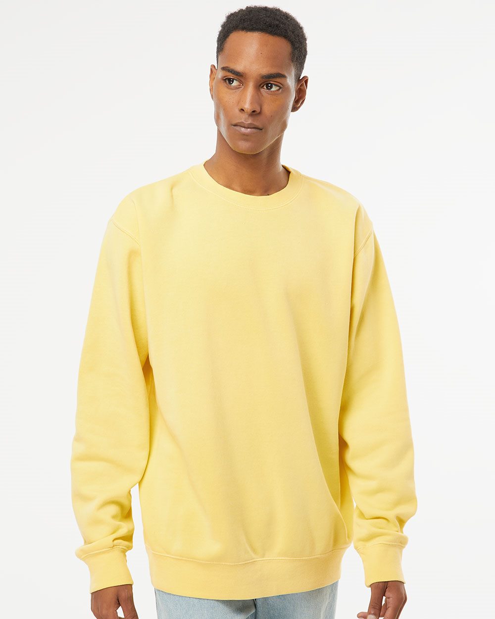 Independent Trading Co. Men's Midweight Pigment-Dyed Crewneck Sweatshirt