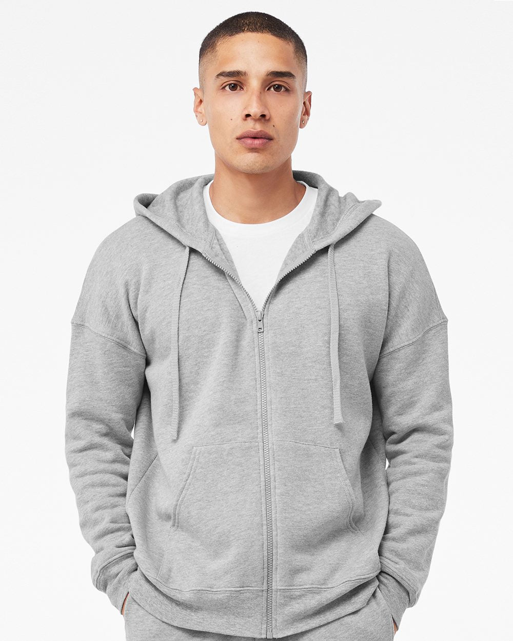 BELLA + CANVAS Men's Sponge Fleece DTM Full-Zip Hoodie Sweatshirt