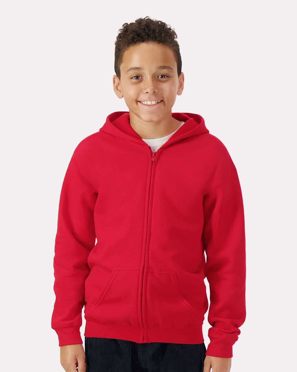 Gildan Youth Heavy Blend Full-Zip Hooded Sweatshirt
