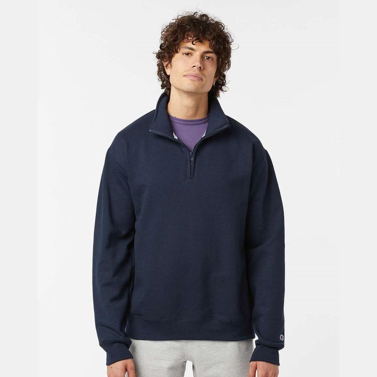 Champion Men's Powerblend Quarter-Zip Pullover