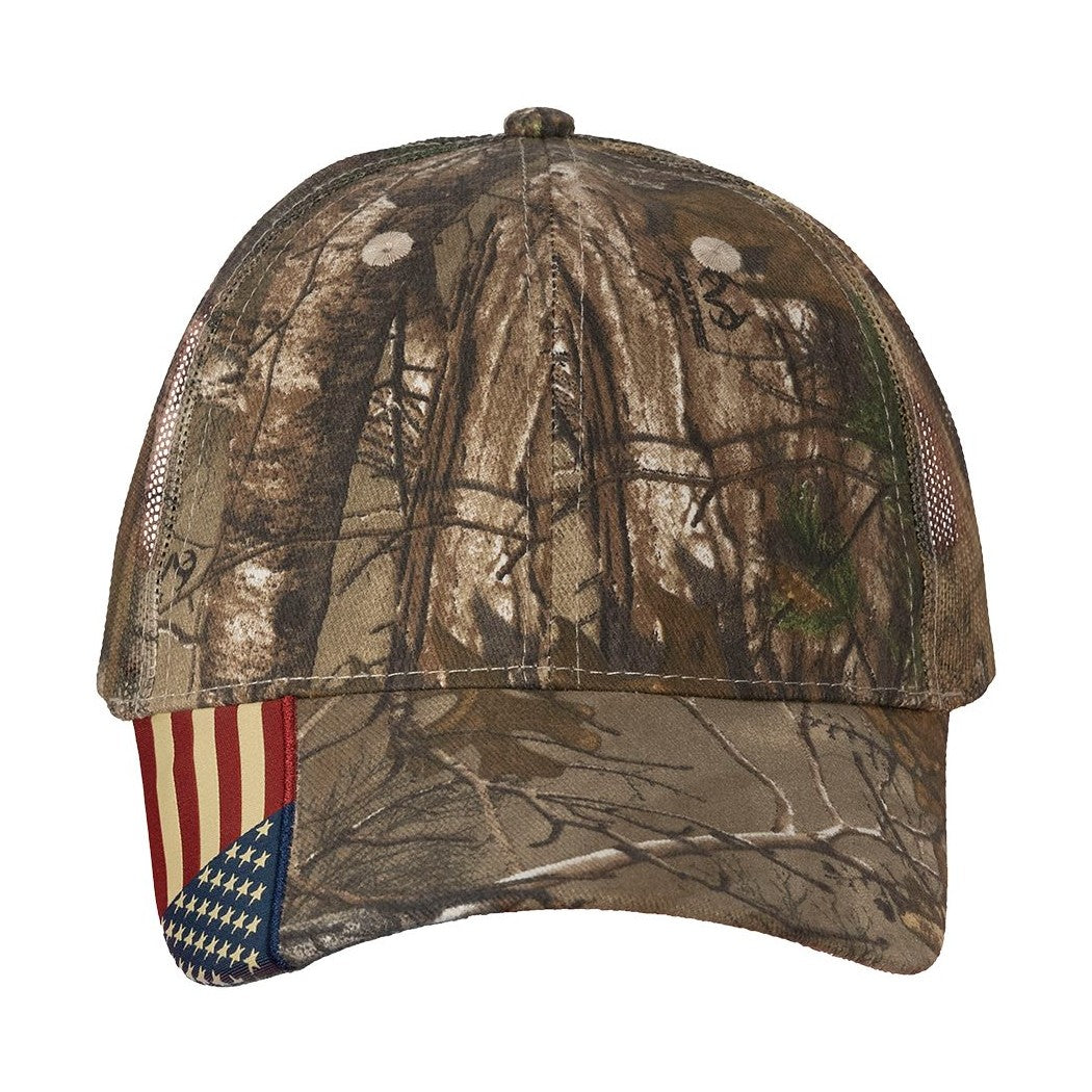 Kati Camo Woven USA Flag Mesh Cap