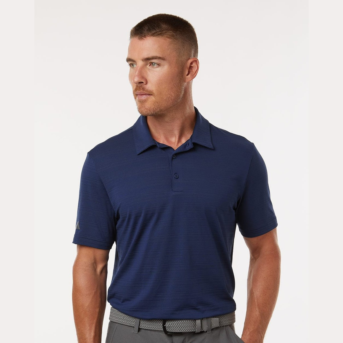 adidas Men's Textured Stripe Polo