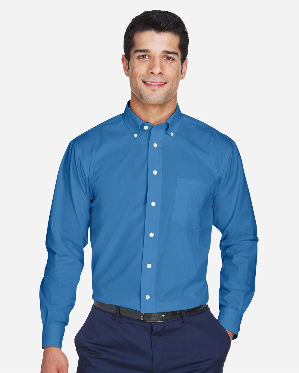 Devon & Jones Men's Crown Collection Oxford Woven Dress Shirt