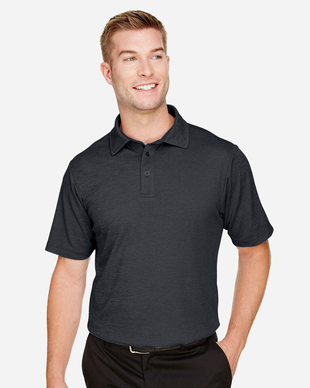 Devon & Jones Men's CrownLux Performance Address Mélange Polo