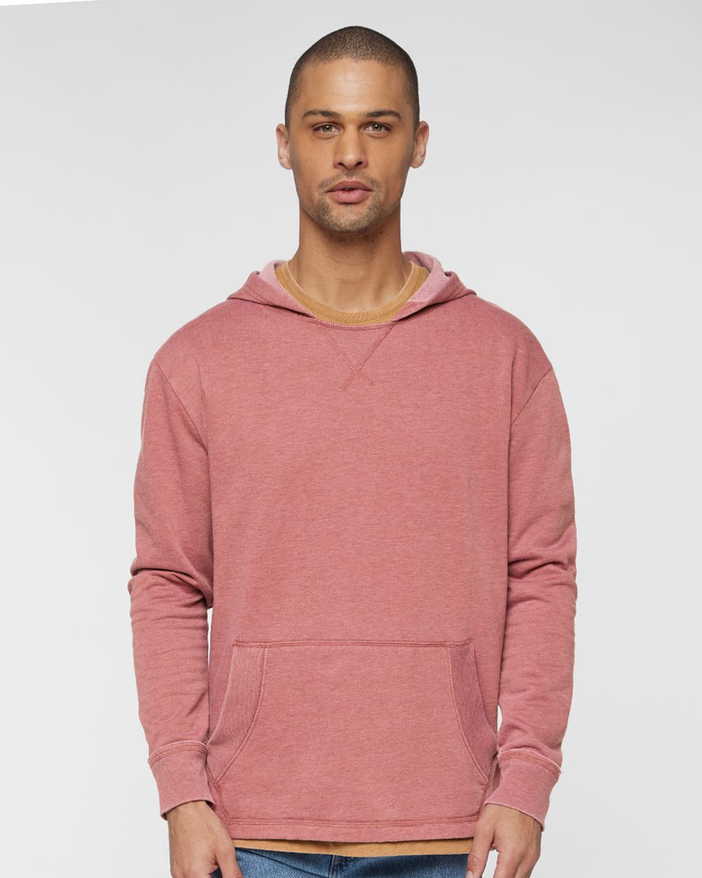 LAT Men's Vintage Wash Fleece Hoodie Sweatshirt