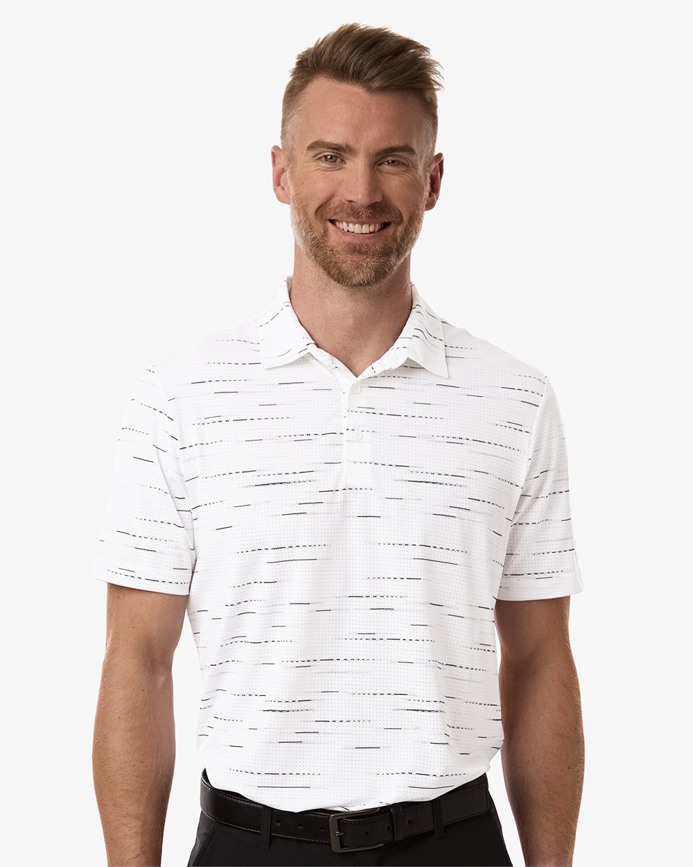 adidas Men's Ultimate365 Mesh Glimmer Print Polo