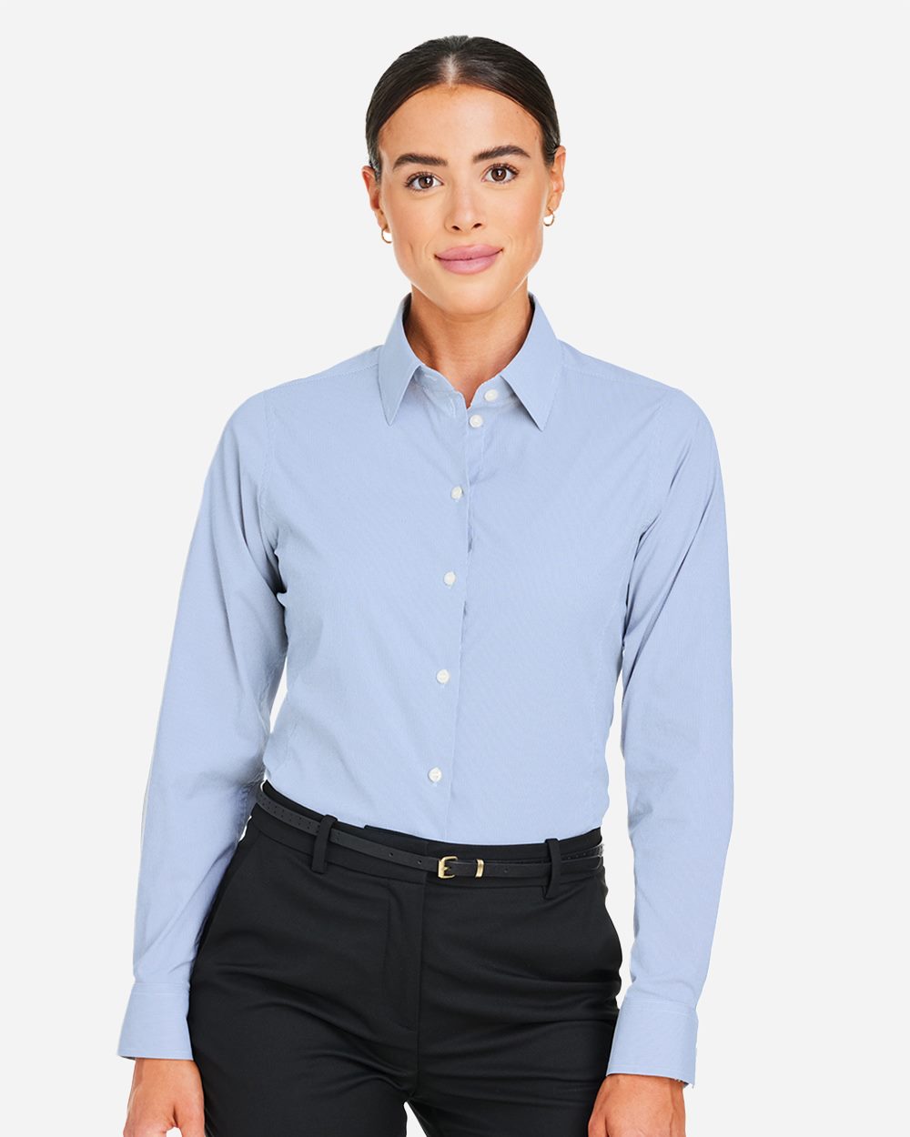 Devon & Jones Women's CrownLux Performance Microstripe Dress Shirt