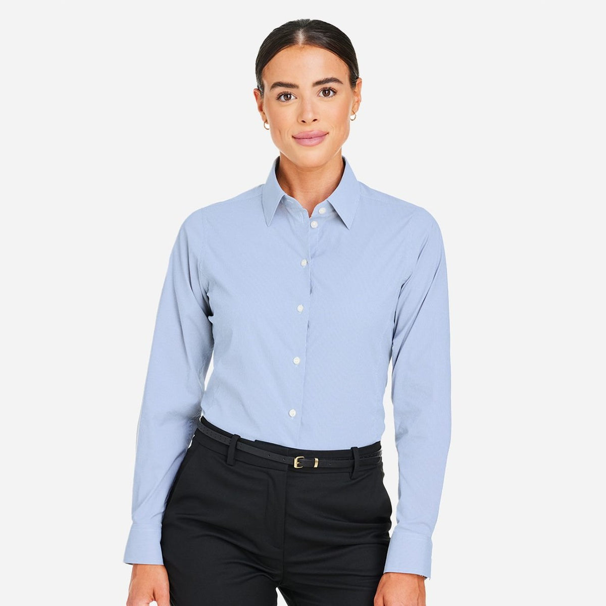 Devon & Jones Women's CrownLux Performance Microstripe Dress Shirt