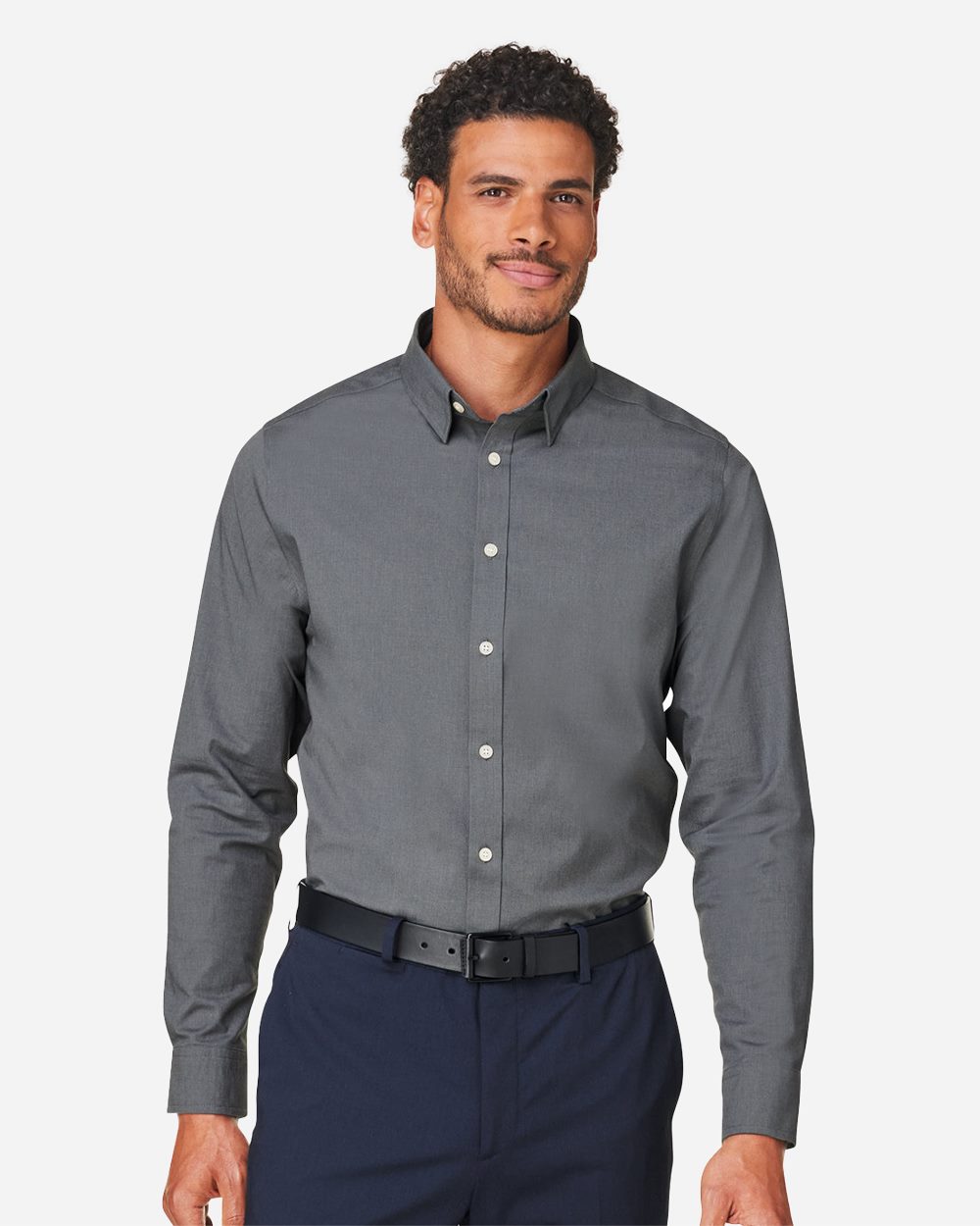 Devon & Jones Men's CrownLux Performance Spencer Poplin Dress Shirt