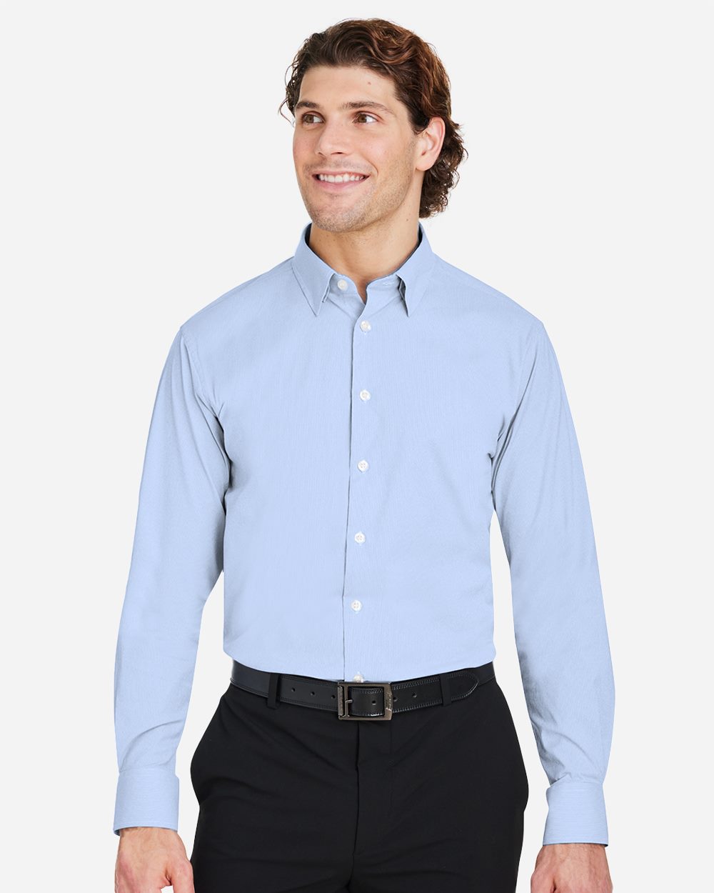 Devon & Jones Men's CrownLux Performance Microstripe Dress Shirt