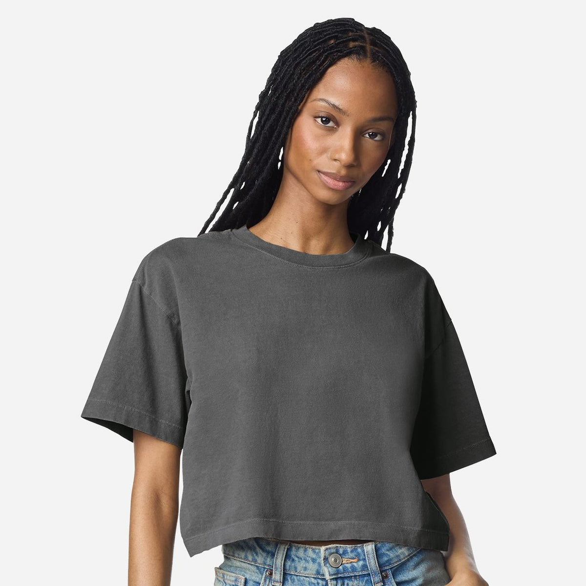 American Apparel Women's Garment-Dyed Heavyweight Cropped Tee