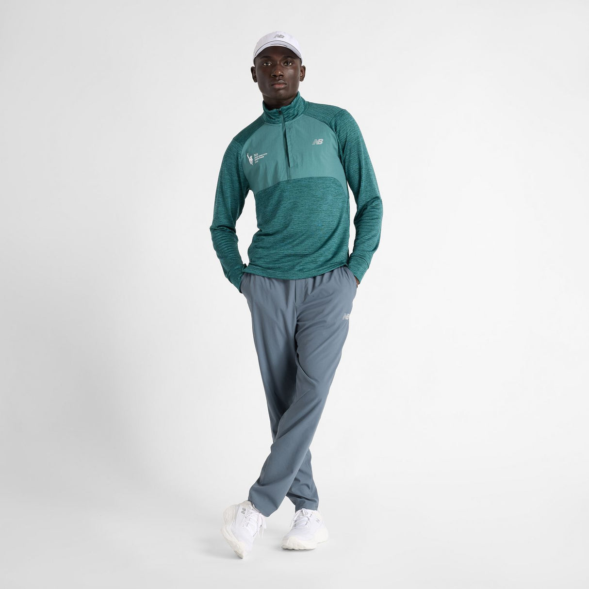 New Balance Men's NYC Marathon Athletics Heat Grid 1/2 Zip-1