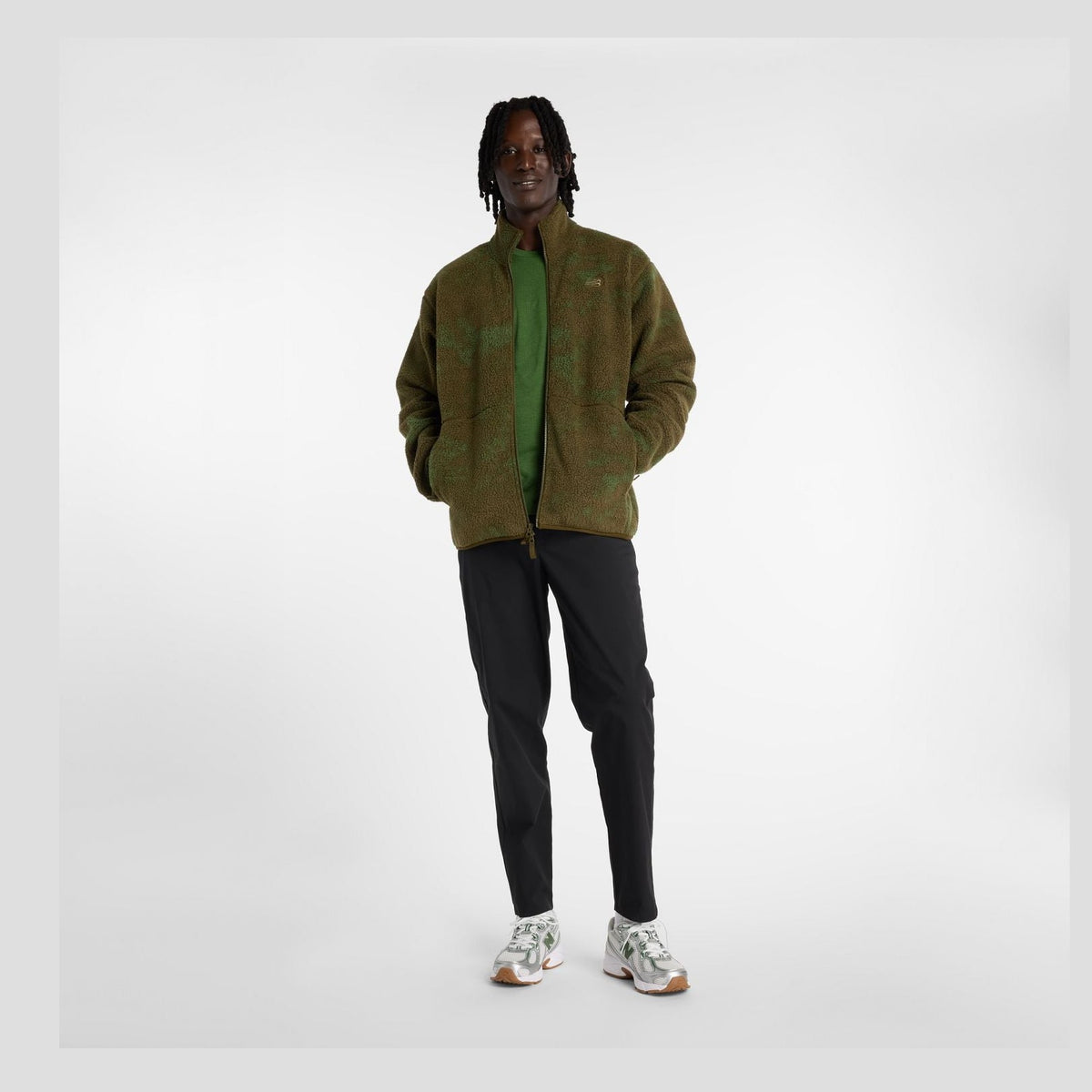 New Balance Men's High Pile Printed Jacket-1