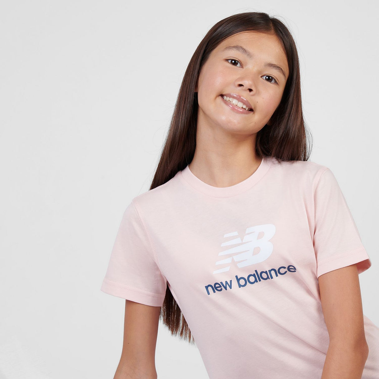 New Balance Girls' Stacked Logo T-Shirt-8