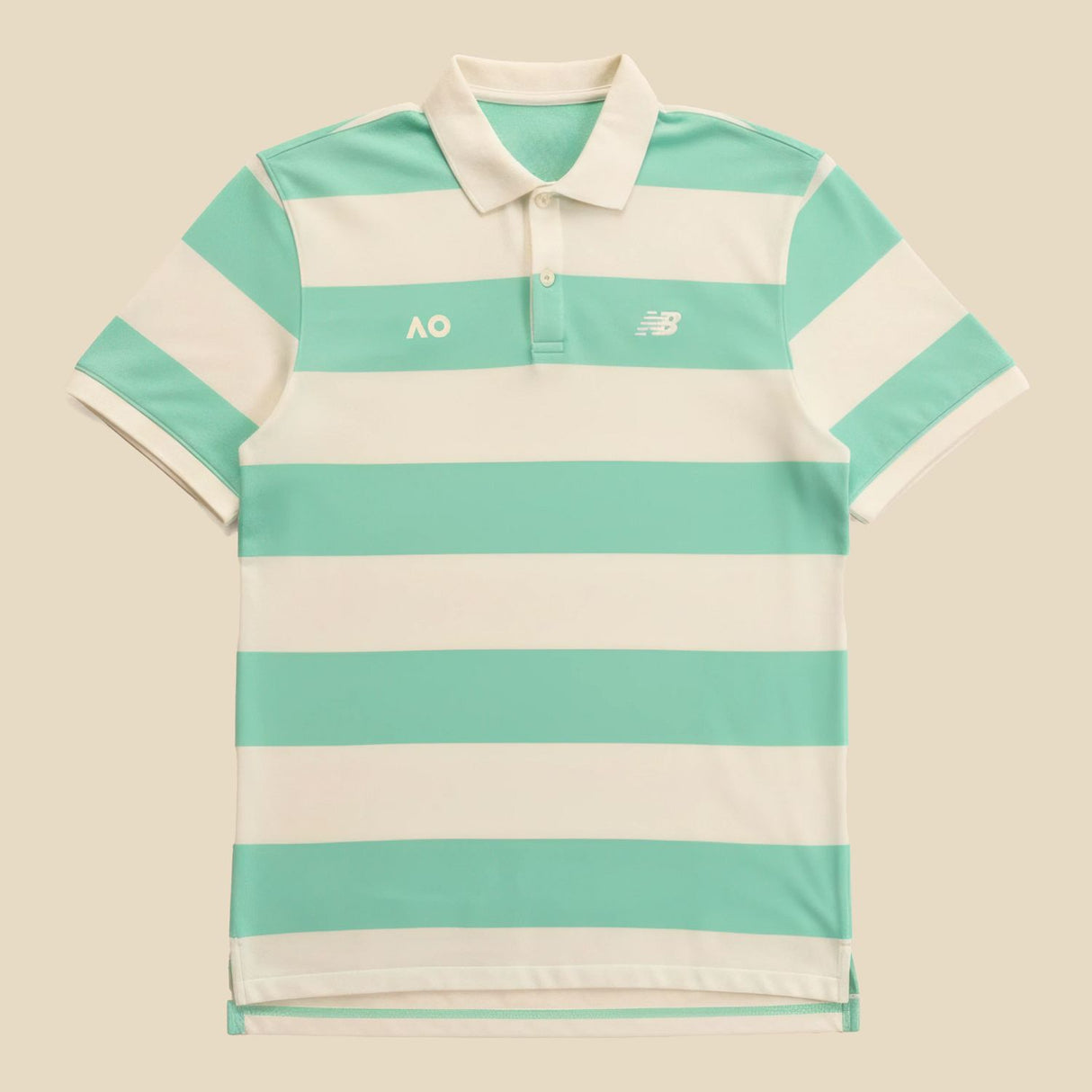 New Balance Men's Australian Open Striped Premium Polo-1