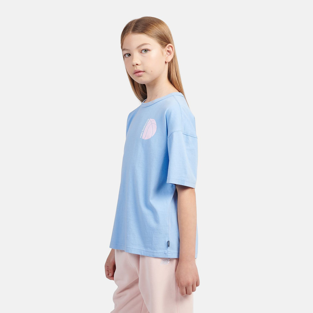 New Balance Girls' Hoops Court Graphic T-Shirt-7