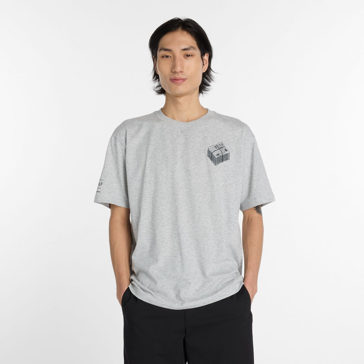 New Balance Men's RBC Brooklyn Half Graphic T-Shirt - Newspaper-1