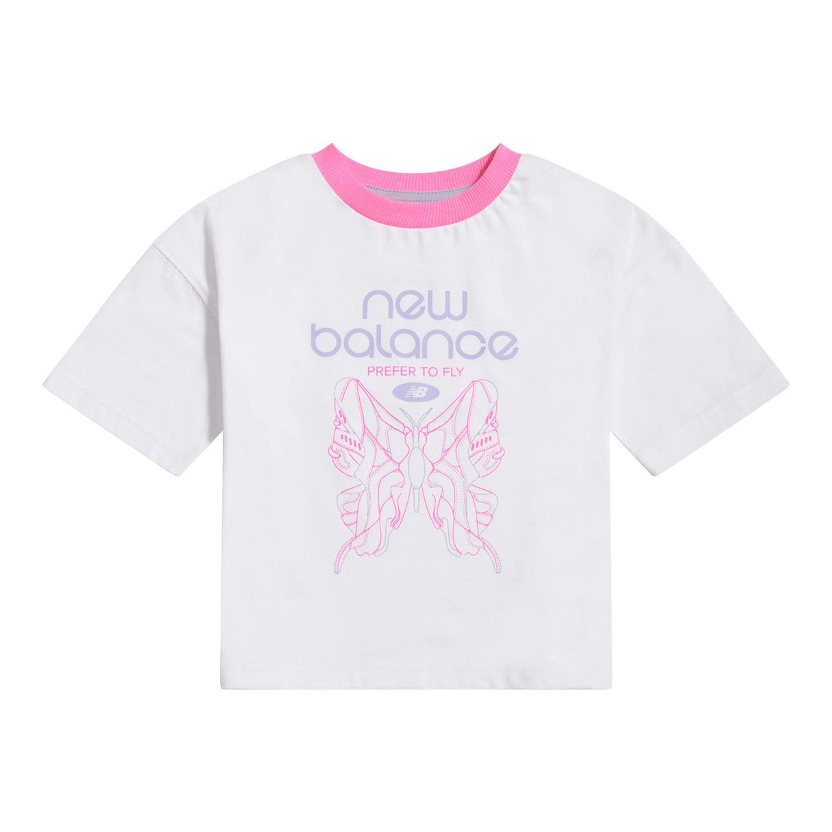 New Balance Girls' Prefer To Fly Butterfly Graphic T-Shirt-1