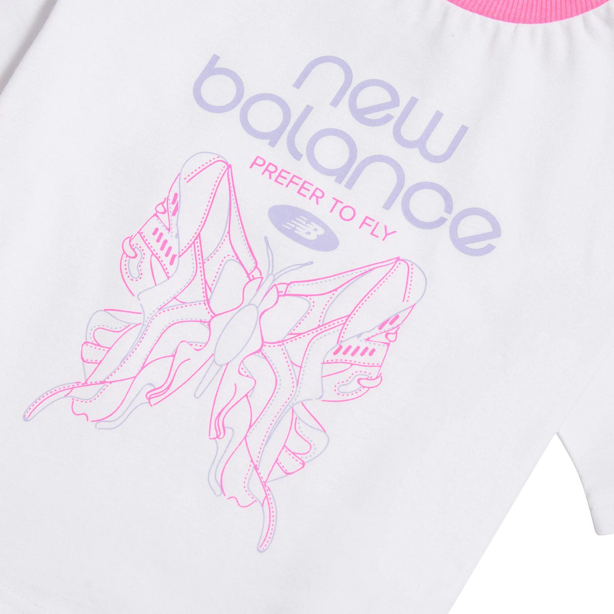 New Balance Girls' Prefer To Fly Butterfly Graphic T-Shirt-3