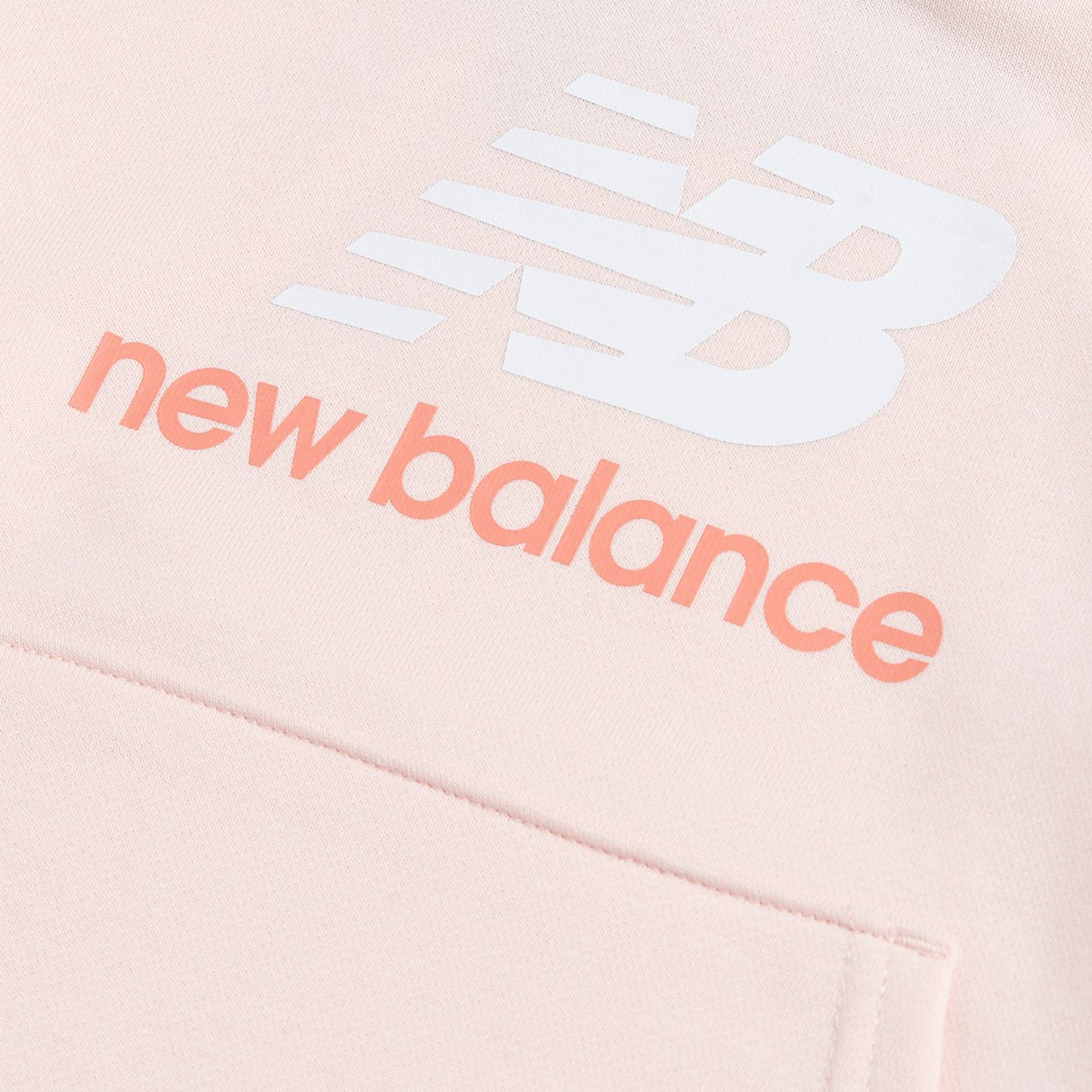 New Balance Girls' French Terry Stacked Logo Hoodie-3