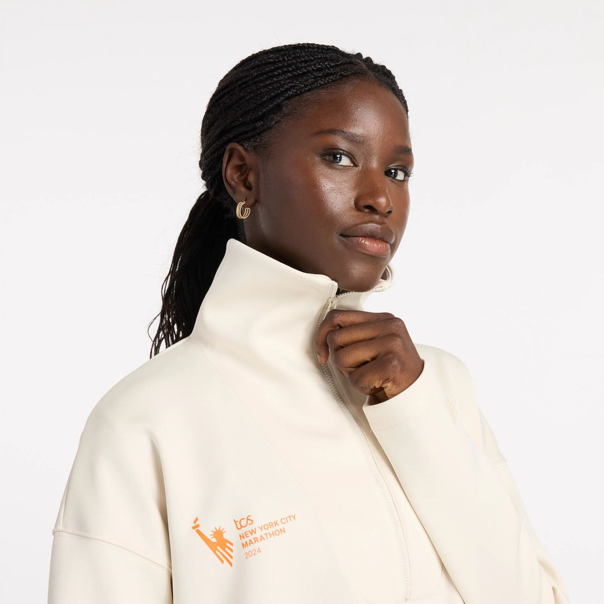 New Balance Women's NYC Marathon Oversized Half Zip-6
