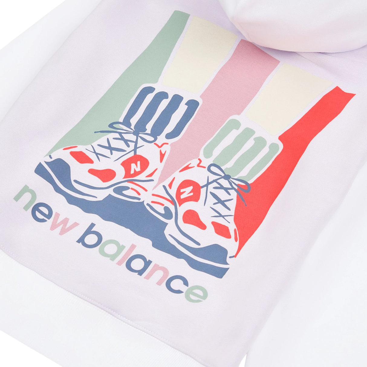New Balance Girls' Colorblock Shoe Graphic Hoodie-4