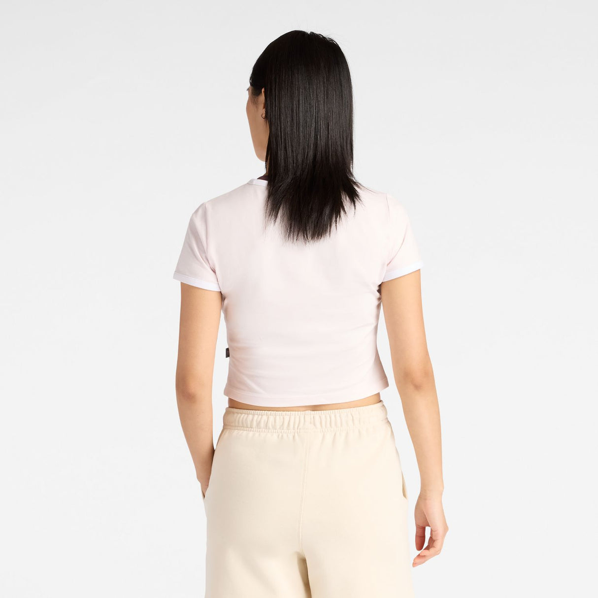 New Balance Women's Linear Rose Baby Doll T-Shirt-3