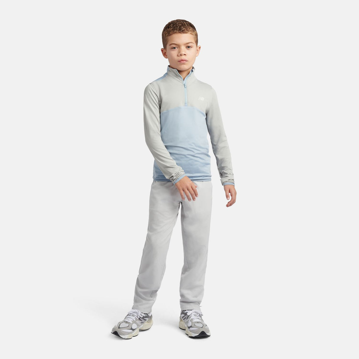 New Balance Boys' Contrast Panel Quarter Zip-4