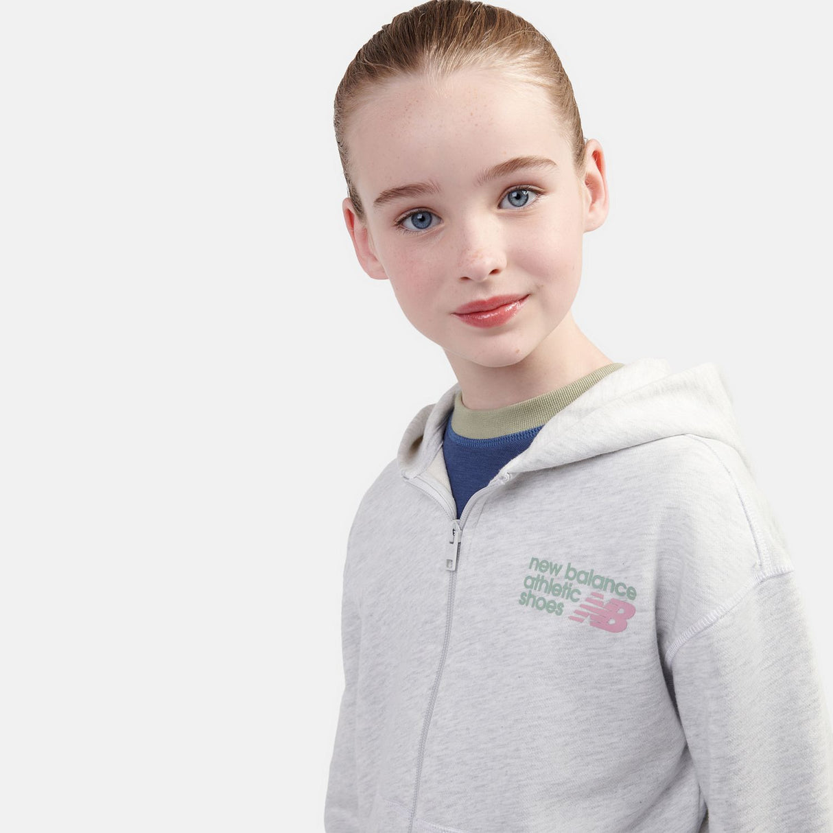 New Balance Girls' Athletic Shoes Full Zip Hoodie-9