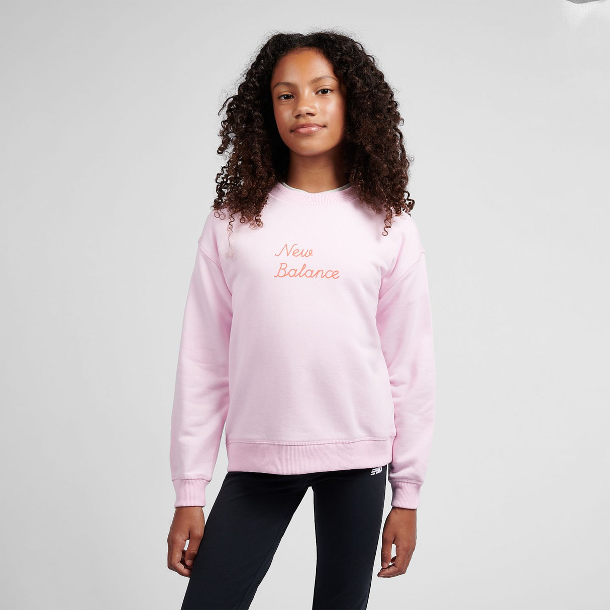 New Balance Girls' Flower Shoe Graphic Crew-6