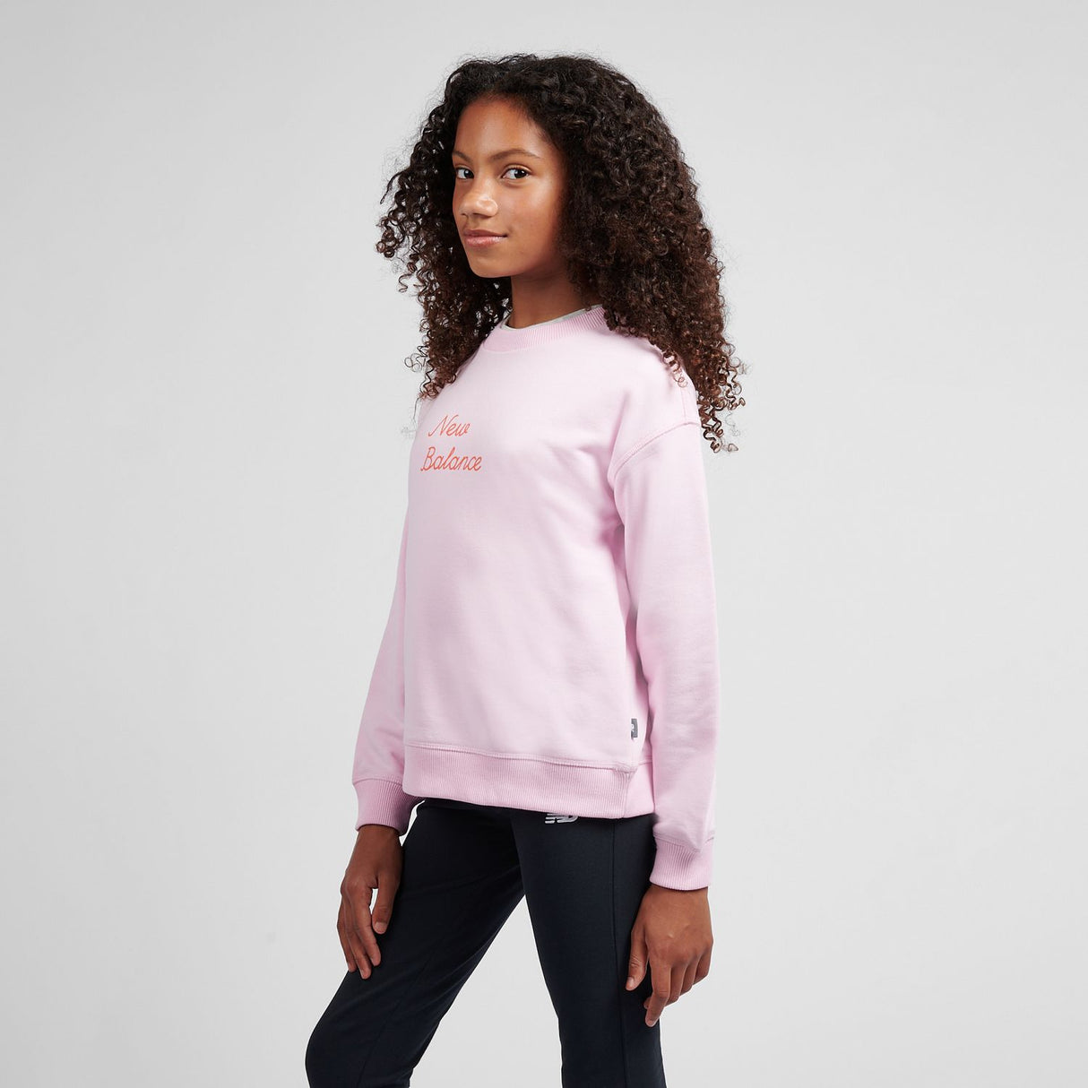 New Balance Girls' Flower Shoe Graphic Crew-7