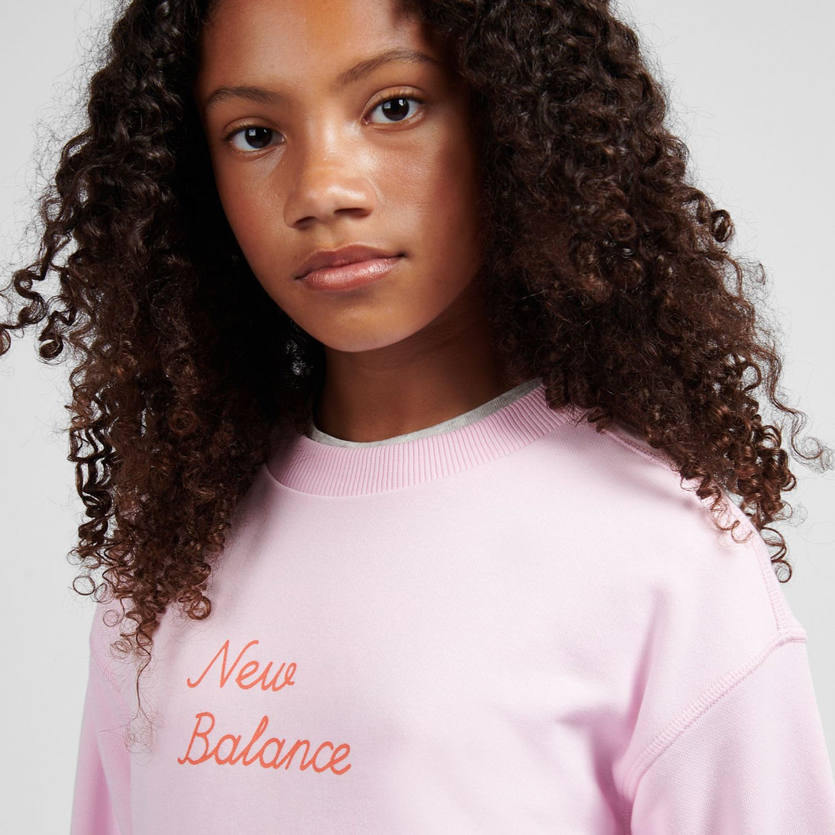 New Balance Girls' Flower Shoe Graphic Crew-10