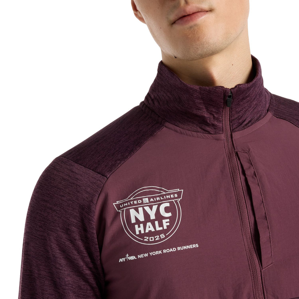 New Balance Men's United Airlines NYC Half Athletics Heat Grid 1/2 Zip-6