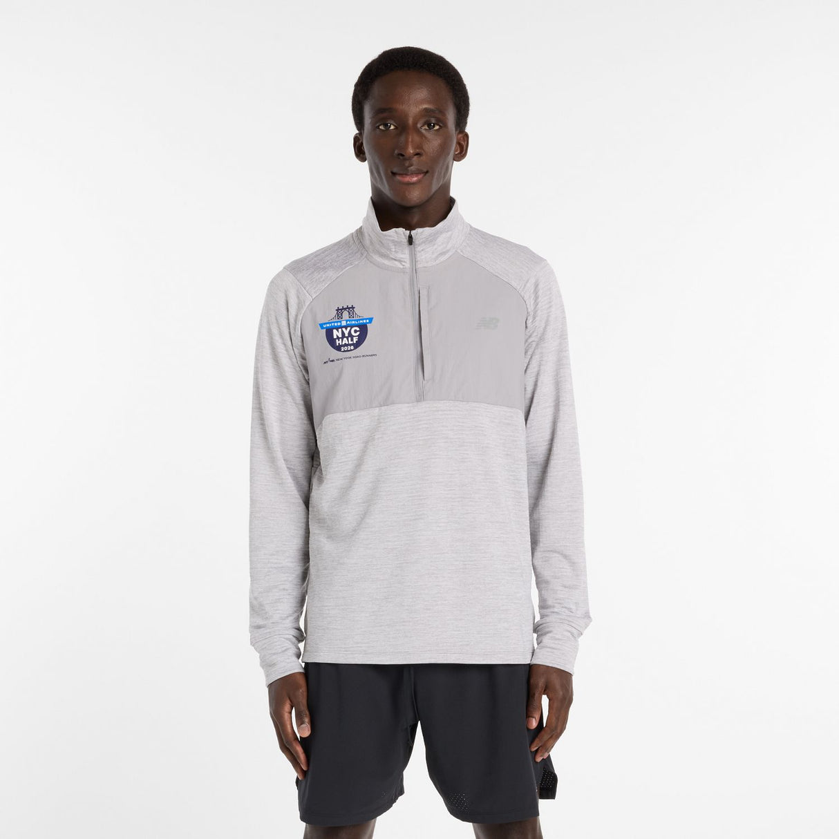 New Balance Men's United Airlines NYC Half Athletics Heat Grid 1/2 Zip-2