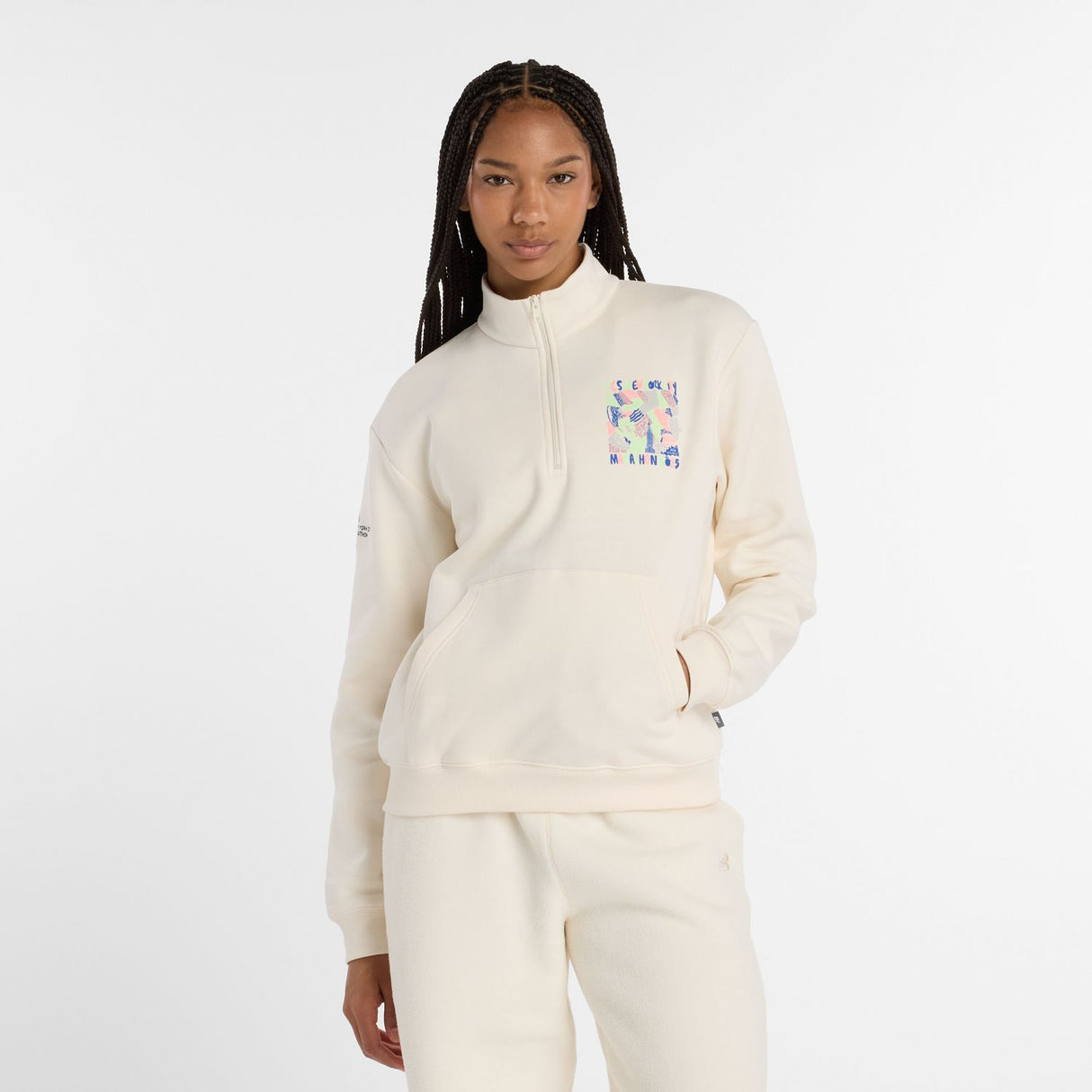 New Balance Women's NYC Marathon Fleece Half Zip-2