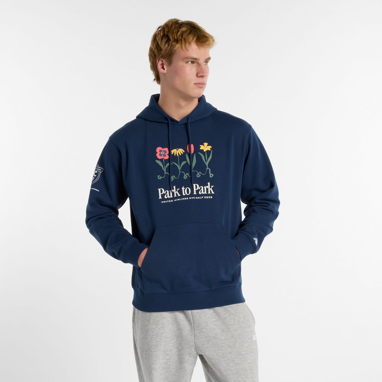 New Balance Men's United Airlines NYC Half French Terry Graphic Hoodie-3