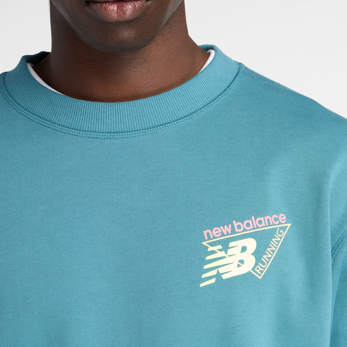 New Balance Men's Classic Tri-Logo French Terry Crew-5